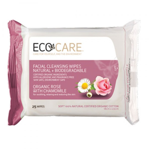 Eco Care Facial Wipes Rose + Chamomile