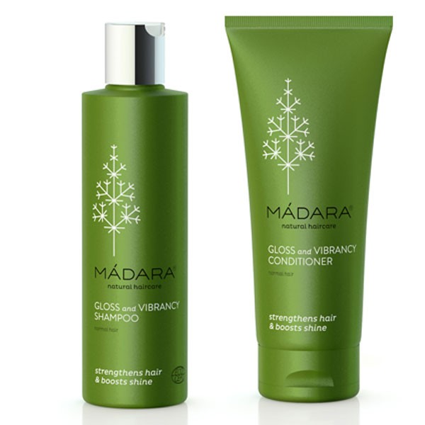 Madara Gloss & Vibrancy Organic Shampoo & Conditioner - strengthens hair and boosts shine
