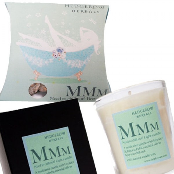 Mmm to Chill Out Bath Tea & Candle Gift