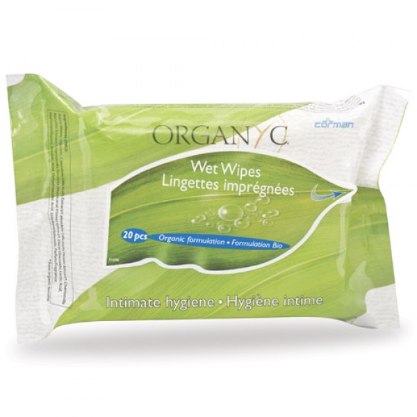 Organyc Intimate Wet Wipes - 20 pack