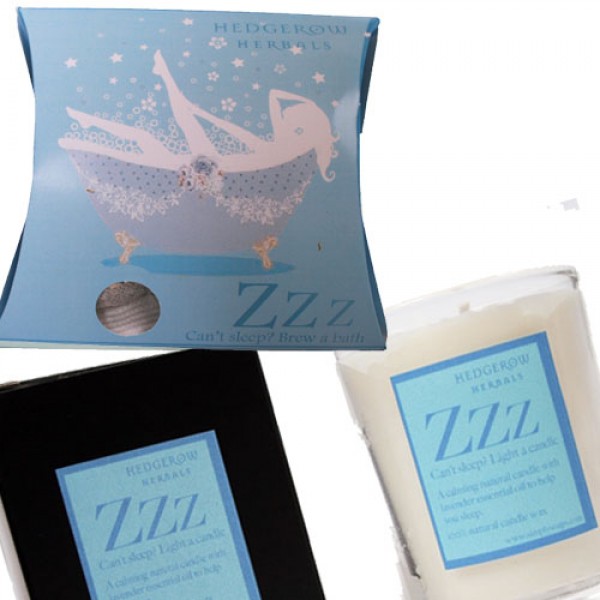 Zzz to Aid Sleep Bath Tea & Candle Gift