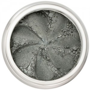 Demi-matte grey-green in a natural loose mineral powder formulation