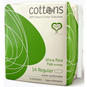 Cottons Regular Ultra Thin Pads with Wings
