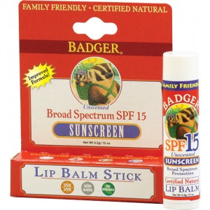 Badger SPF 15 Unscented Lip Balm