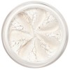 Shimmer, soft white in a natural loose mineral powder formulation.