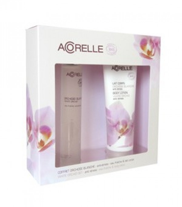 Acorelle Natural Perfume - White Orchid Body Spray & Body Lotion Gift