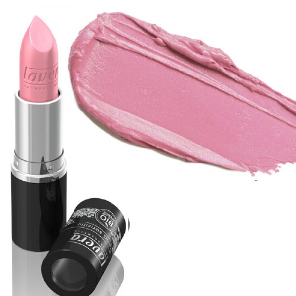 Lavera Lipstick 19 Frosty Pink - Shimmery Pink - like strawberry ice cream 