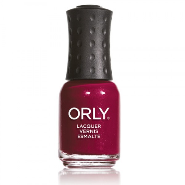 Orly Razzmatazz Mini - Pink Red Shimmer. Micro glitter particles give a gorgeous shimmer. 