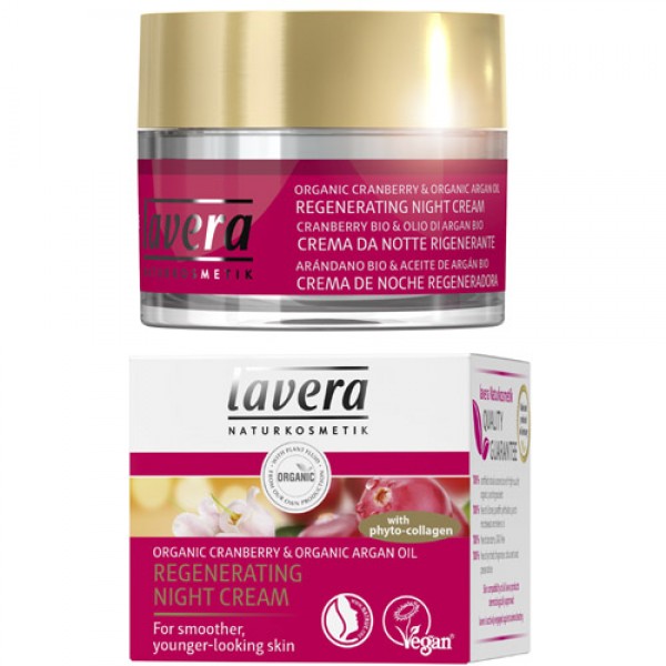 Lavera Anti Wrinkle Regenerating Night Cream with cranberry and argan