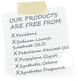 We promise never to stock products that contain harsh and unnecessary ingredients